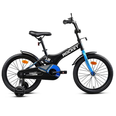 Велосипед двухколёсный 18 Rocket Phoenix 18.PHOENIX.BK/BL.26 чёрно-синий 01